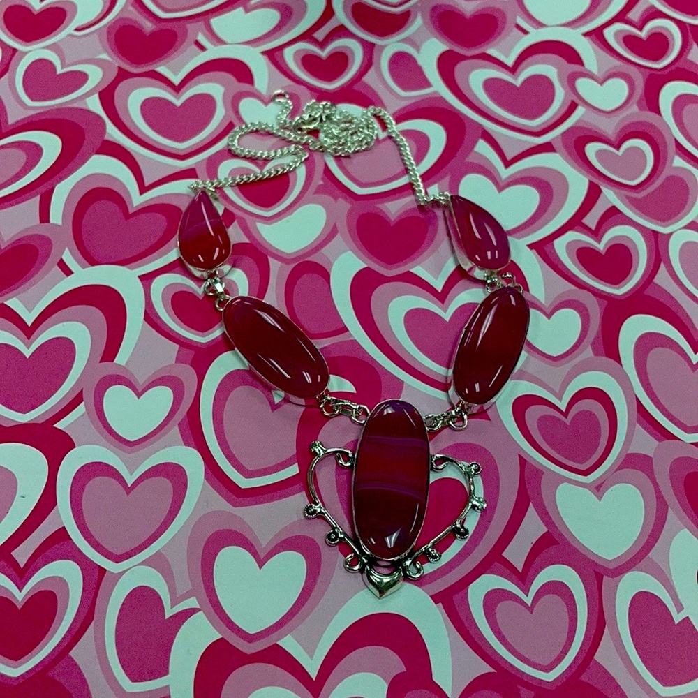 Pink Agate Necklace